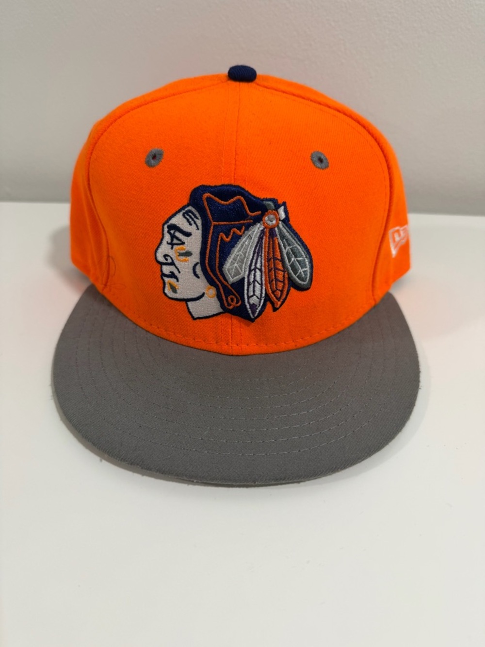 Chicago Blackhawk Orange and Gray Snapback Hat
